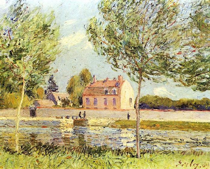 Alfred Sisley Hauser am Ufer der Loing oil painting image